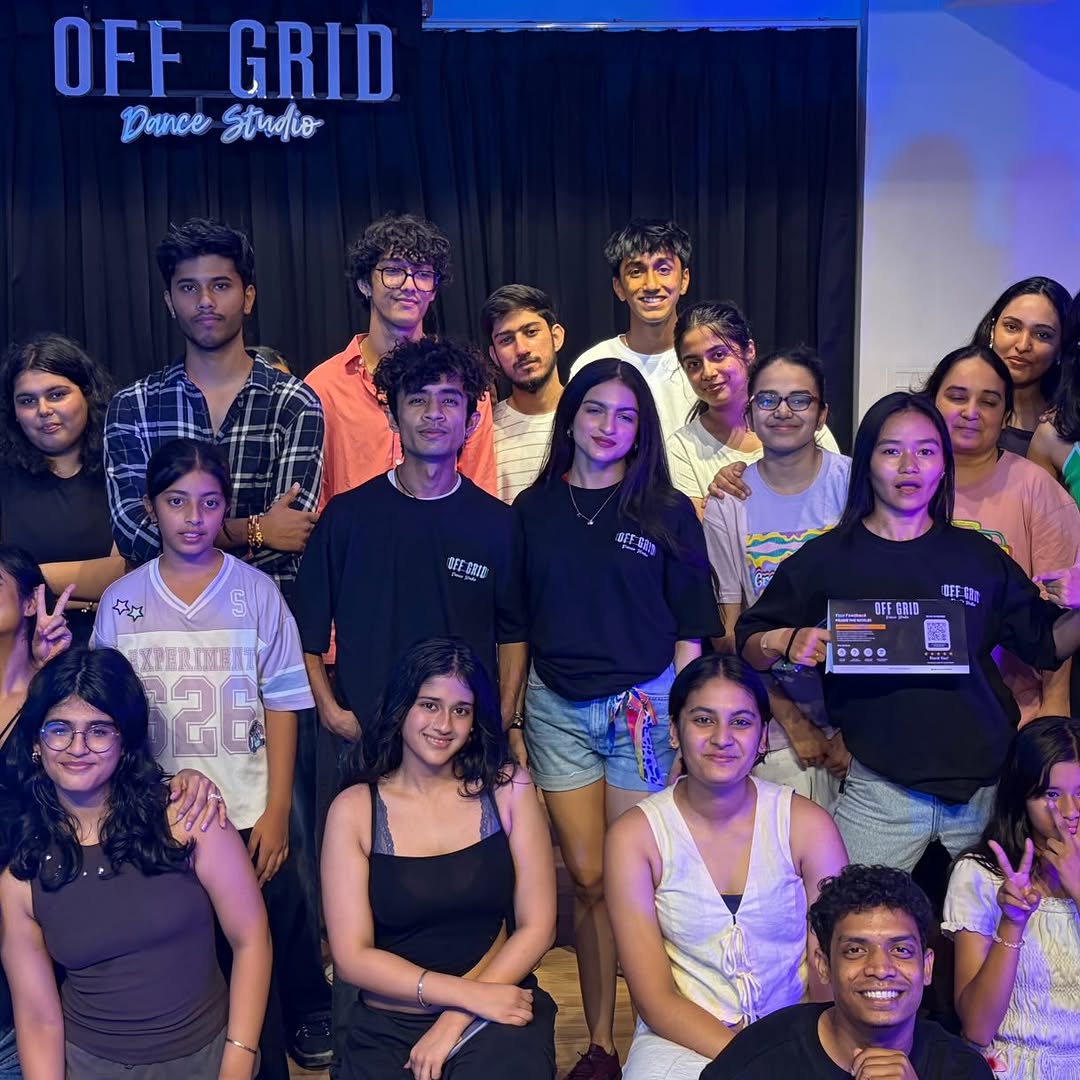 Class under the Off Grid neon sign